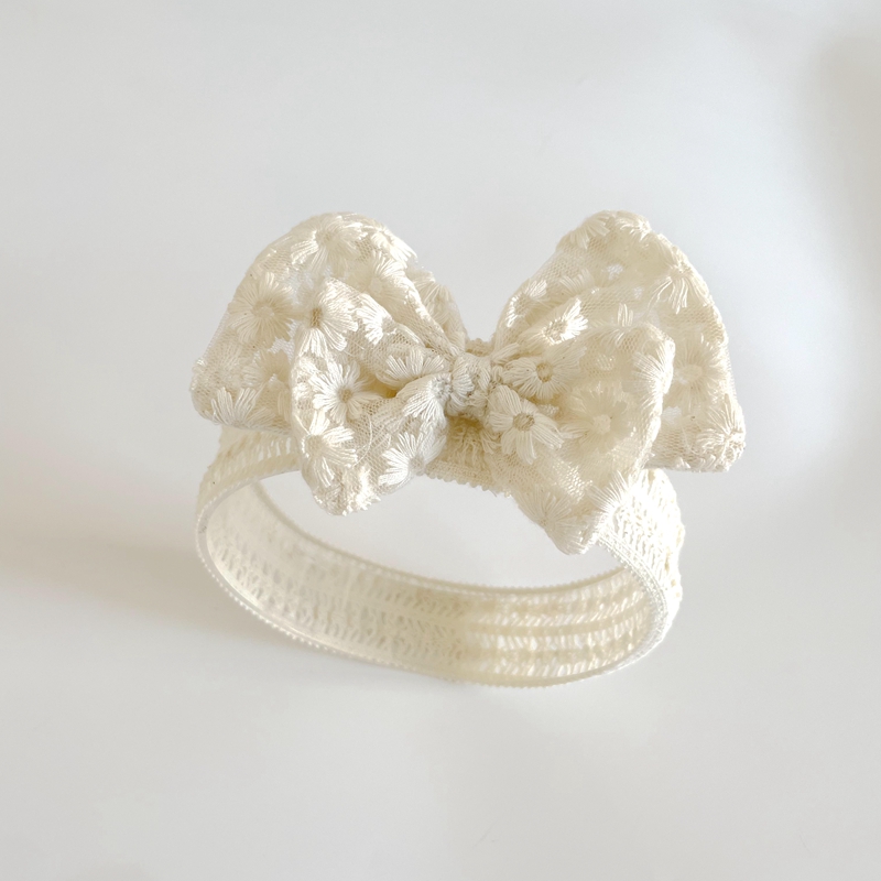 婴儿发带女宝宝春夏季发饰蕾丝蝴蝶结公主发箍可爱超萌新生儿头饰