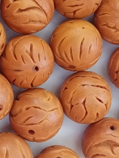 脑纹龙纹桃核打磨正圆光珠11-21mm佛念珠手持项链手串散籽按粒