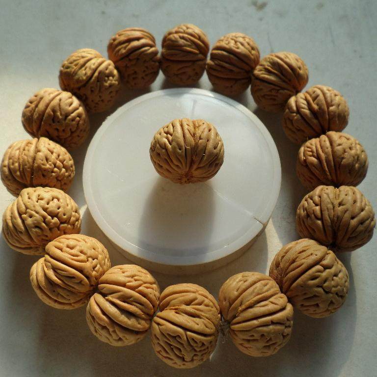 矮桩苹果圆磨盘大口脐脑纹桃核18-24mm算盘珠原籽佛念珠手持手串