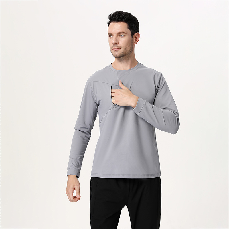 男运动速干衣秋冬款拉链长袖