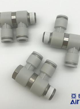 亚德客原装气动快插螺纹三通旋转接头PHW4/6/8/10/12-01-02-03-04
