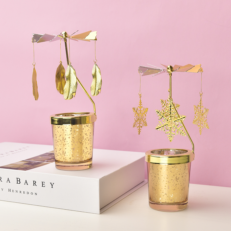 扬基配件装饰星空礼物旋转烛台