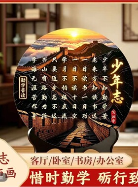 【少年志】少年不知勤学苦文具展示用品教学实验励志书房摆件