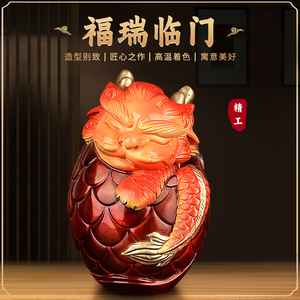 2024龙年龙宝摆件《福瑞临门》十二生肖吉祥物创意客厅桌面装饰品