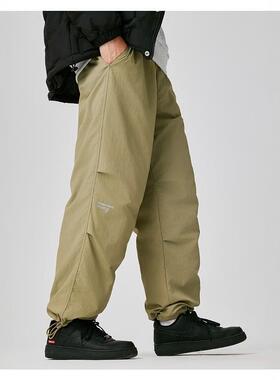 DPX冬季90%白鸭绒大码直筒伞兵羽绒裤男加厚防风休闲户外束脚裤子