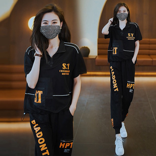 欧货休闲运动套装女夏季2026新款时尚减龄显瘦卫衣两件套洋气夏天