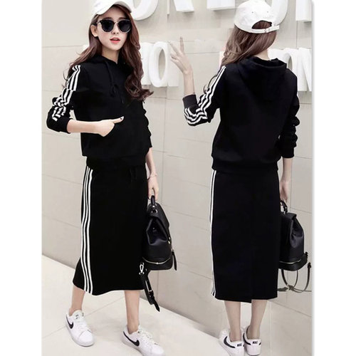 休闲时尚显瘦遮肚子运动连帽卫衣