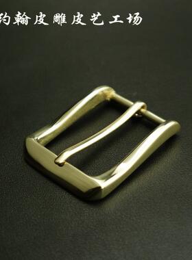 30mm老约翰镜面抛光黄铜皮带扣头