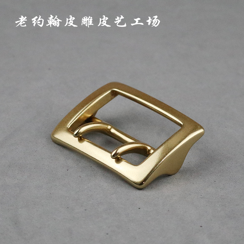 純銅皮帶扣頭男雙針扣腰帶扣44mm