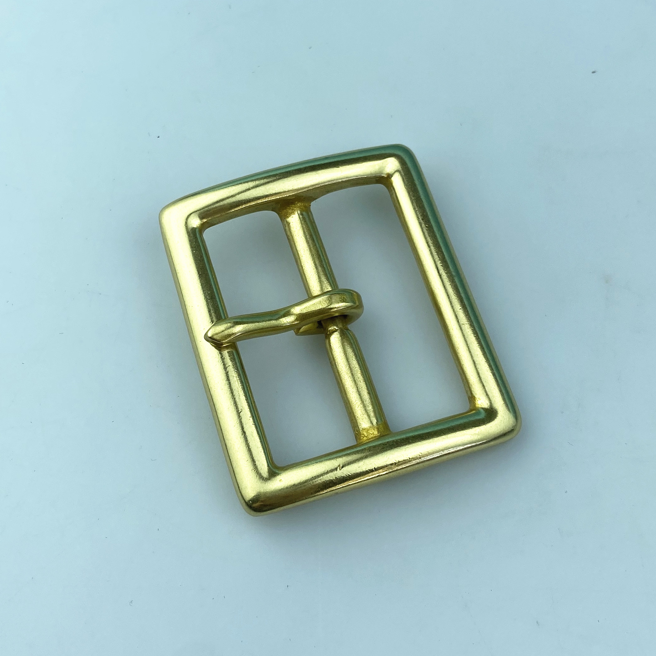 老约翰皮雕皮艺纯铜日字扣