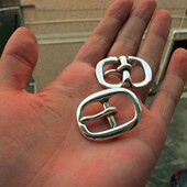 纯铜皮带扣头针扣包包五金配件16mm黄铜镀银针式 皮带扣女式 腰带扣