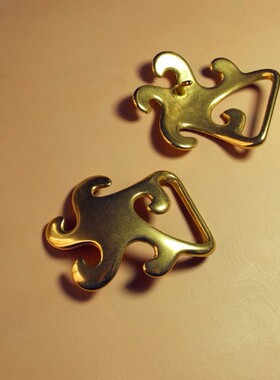 西部风格皮带扣 皮雕皮艺 环保纯黄铜Flame板扣 黄铜 纯铜五金扣