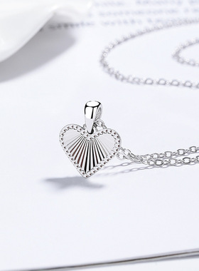 925银爱心项链女欧美跨境锁骨链手链轻奢高级感小众饰品首饰套装