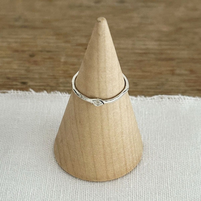 S925纯银韩版小众设计感复古极细做旧戒指韩式风简约博主款指环