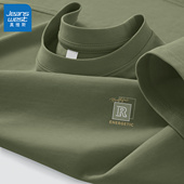 短袖 纯棉宽松圆领半袖 t恤夏季 真维斯男士 薄款 美式 体恤男款 上衣服L