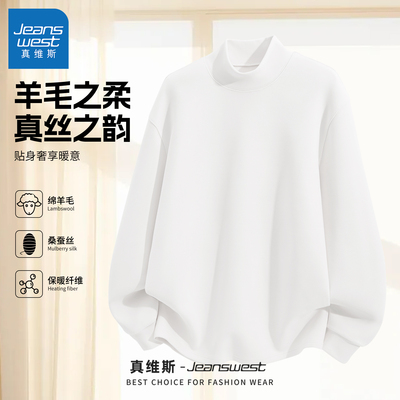 真维斯男士内搭打底衫2025新款羊毛衣服男德绒秋冬男款长袖t恤Q