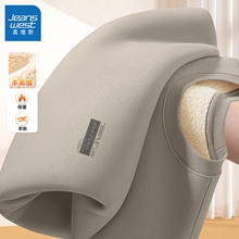 真维斯羊羔绒卫衣男款冬季加绒加厚圆领上衣男士重磅宽松保暖外套