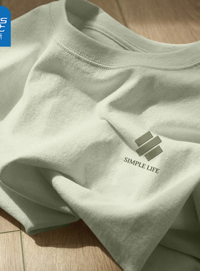 真维斯纯棉短袖男款2026新款夏季绿色体恤男士半袖t恤男生衣服Z