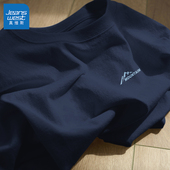 男款 真维斯纯棉短袖 户外跑步运动t恤男L 2026新款 透气半袖 男士 夏季