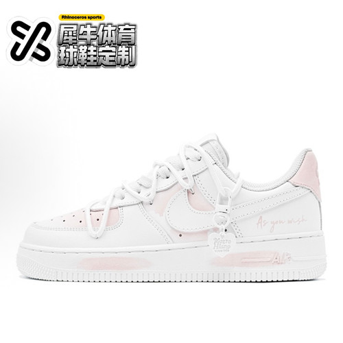 【定制球鞋】Nike Air Force 1 樱花物语女 喷绘 白粉 DH2920-111