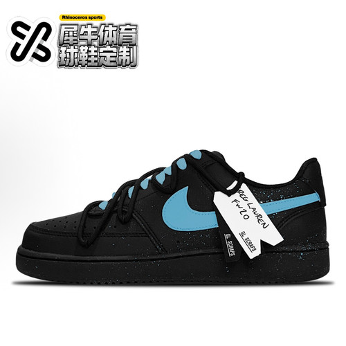 NikeCourtVision定制黑白板鞋