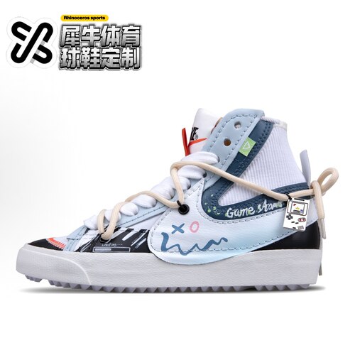 NikeBlazer定制中帮板鞋涂鸦