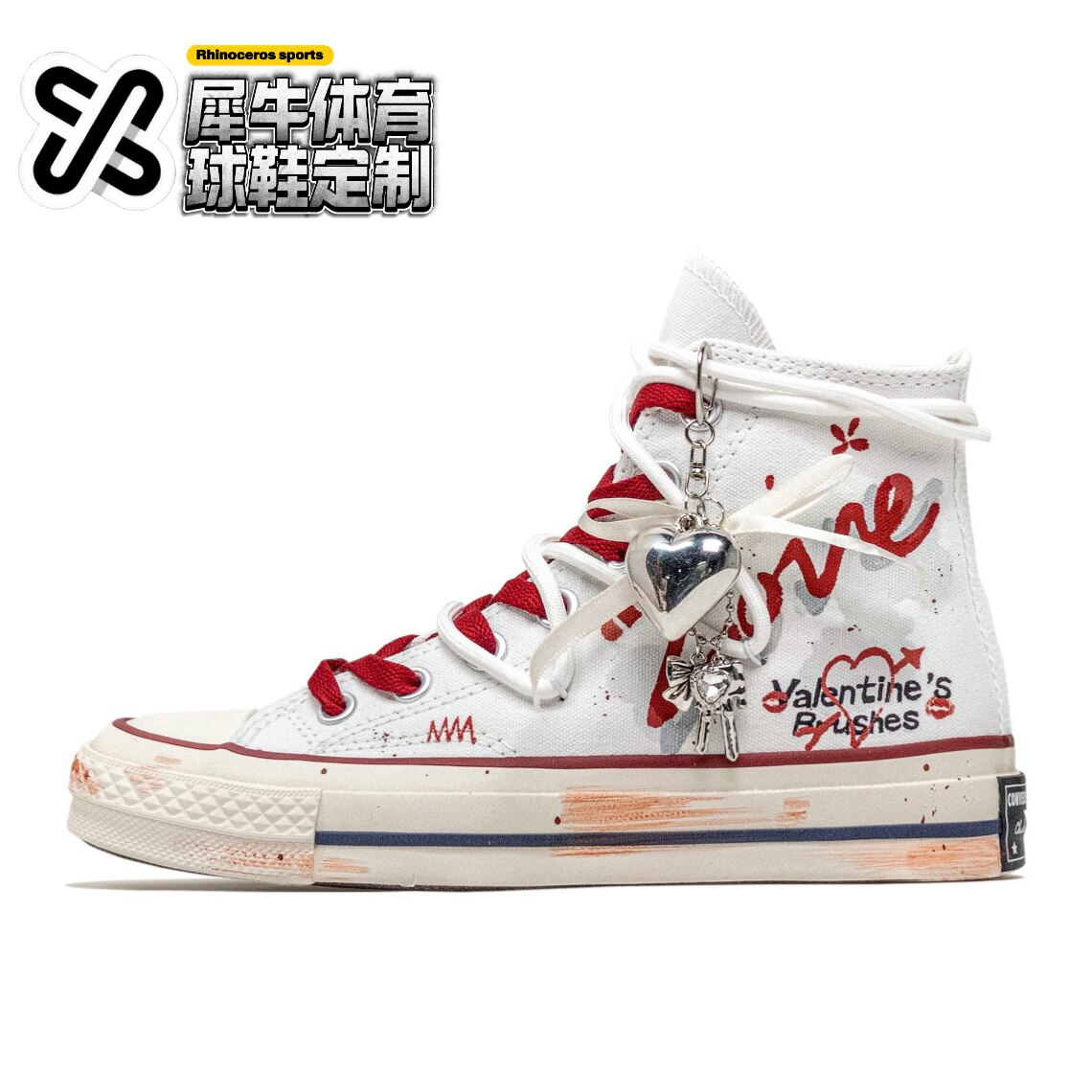【定制球鞋】Converse Chuck 70 绑带涂鸦 金属挂饰 高帮 帆布鞋