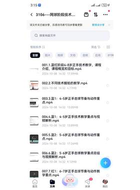 99节网球阶段技术教学视频课程