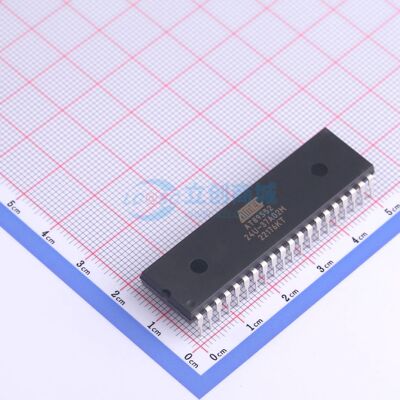 全新AT89S52-24PU单片机DIP-40 24MHz 8 Bit 8KB 可开票