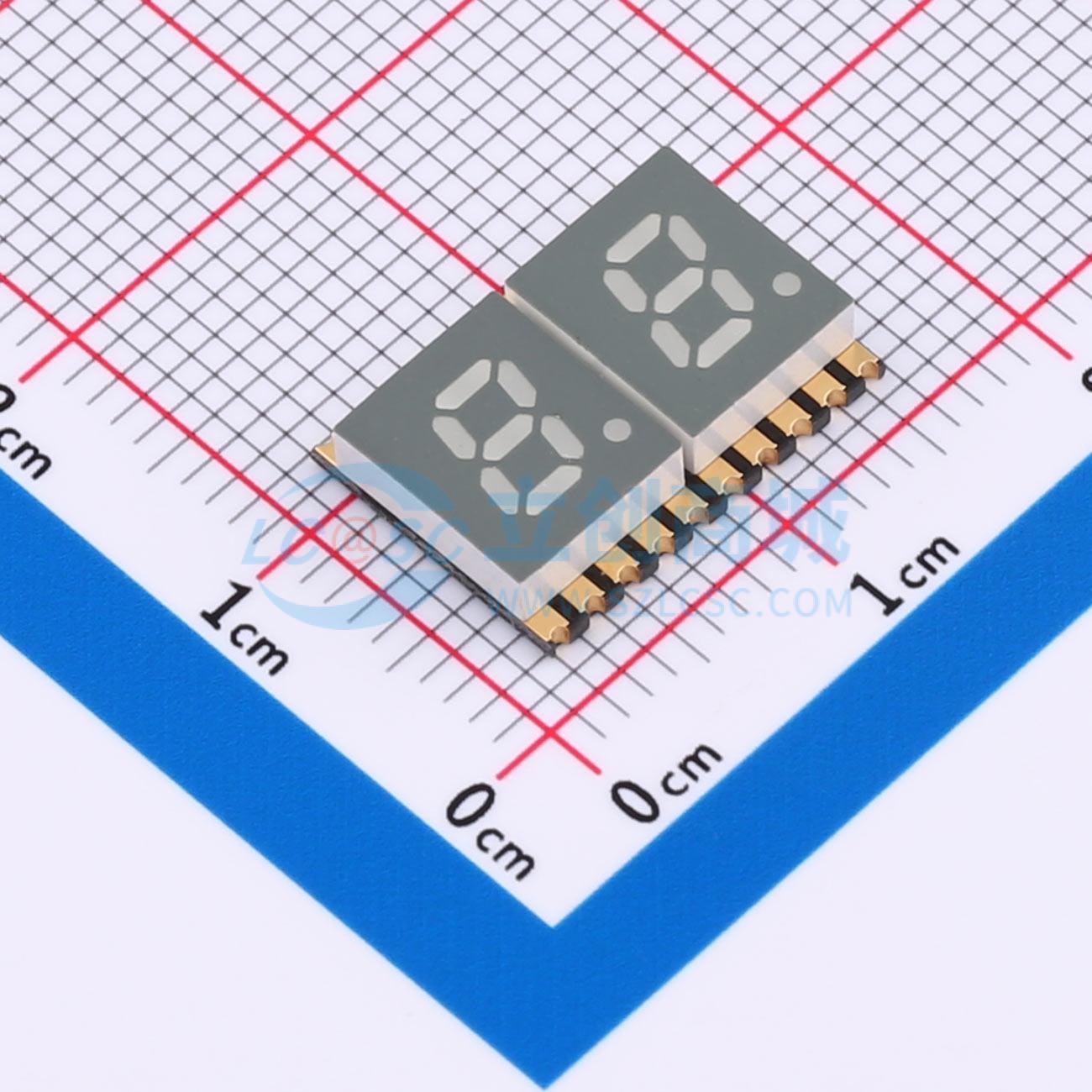 贴片LED数码管GS2020CB-G 14.1x10mm可开票