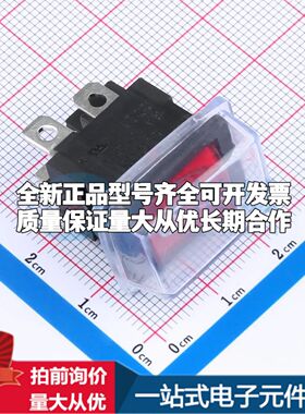 SS21-RBIWG-L02-C船型开关插件,21x15mm 带灯翘板开关带防水帽红