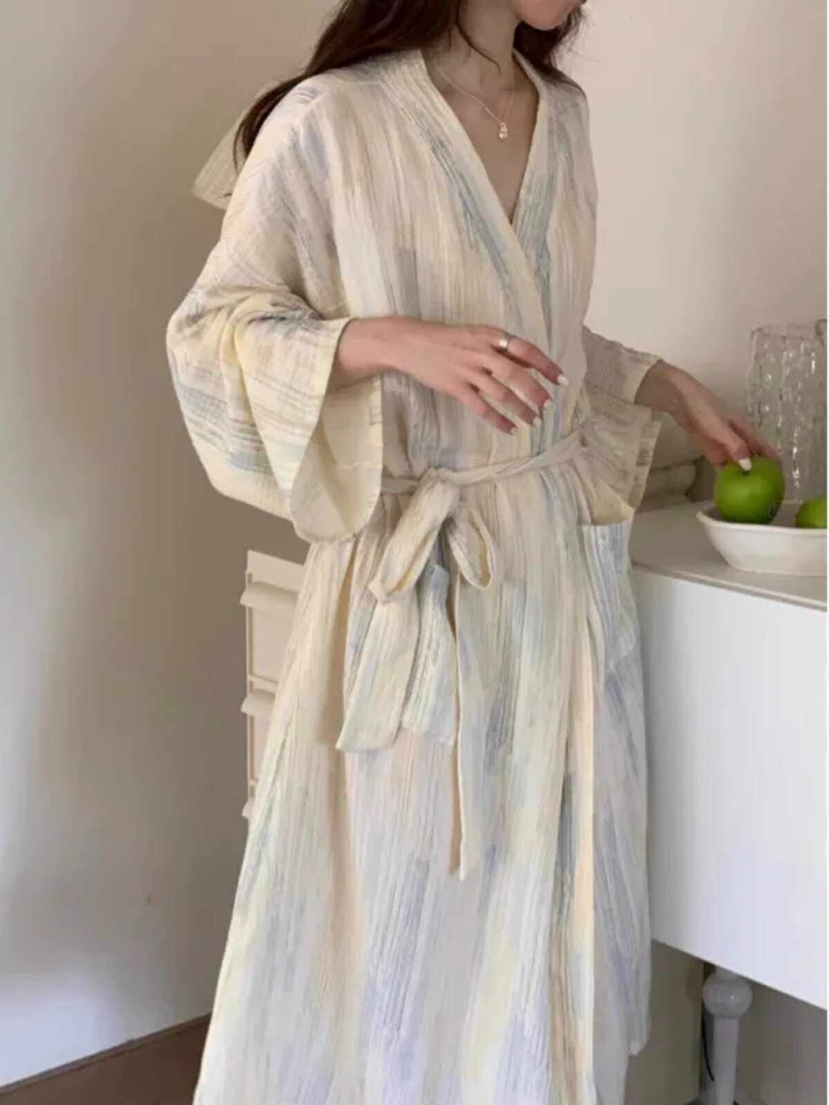 睡衣女款2024新款春款长袖睡裙简约休闲性感睡袍春秋季女气质透气