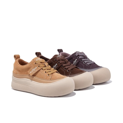 增高5cm复古真皮加绒板鞋女