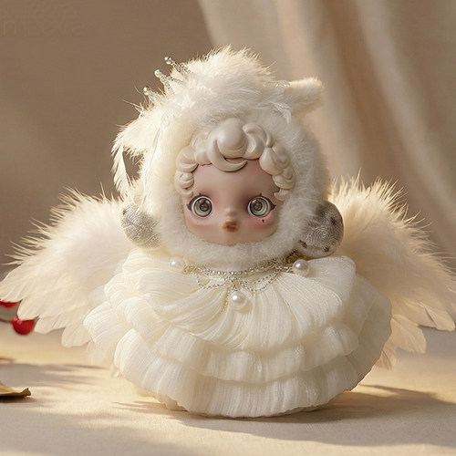 适用SKULLPANDA衣服SP光织园娃衣送礼节日毛绒挂件毛茸裙头饰发饰