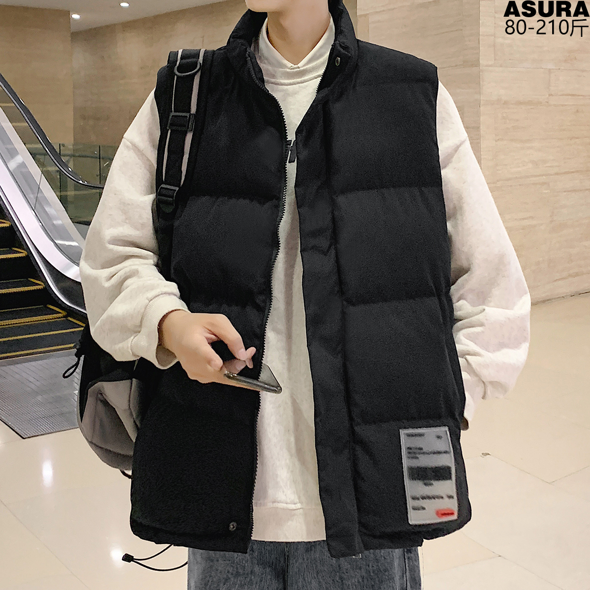 oversize坎肩棉衣马甲背心男加肥加大码潮流胖子宽松保暖冬装外套