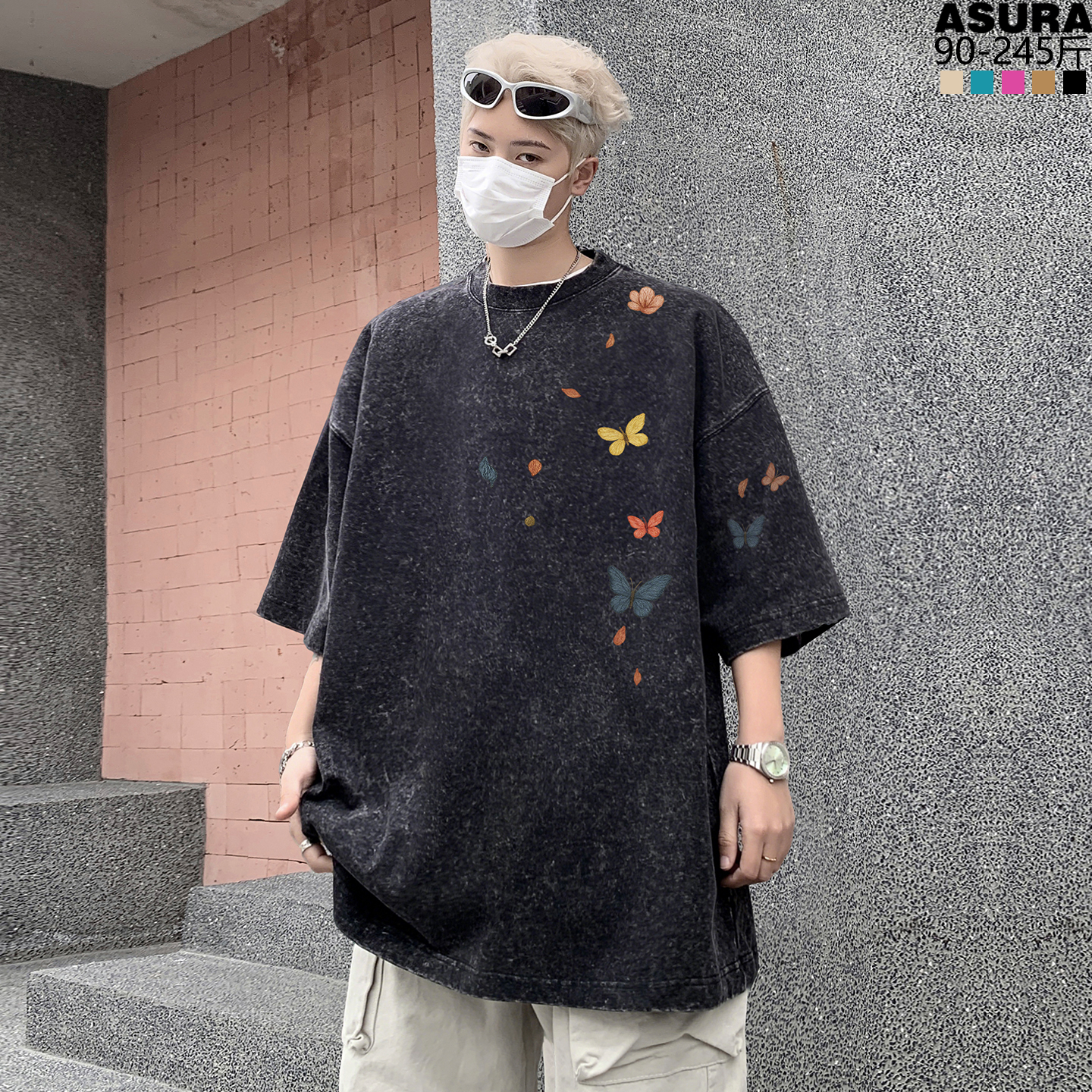 短袖纯棉重磅大码T恤男女同款