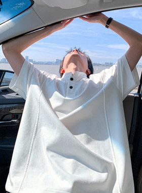 亨利领Polo衫男大码宽松透气