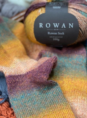 rowansock手编羊毛中粗段染毛线