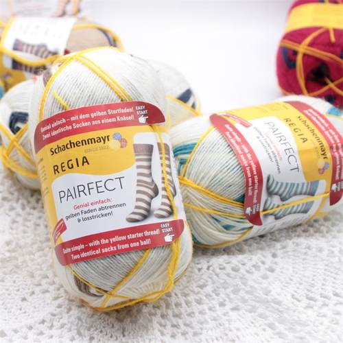 regia手编自动对色条纹羊毛毛线