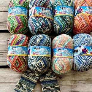 德国opal毛线旋风系列限量版中粗羊毛线袜子编织线段染围巾帽子线