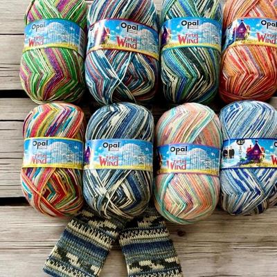 opal手编毛线围巾线羊毛织袜子线