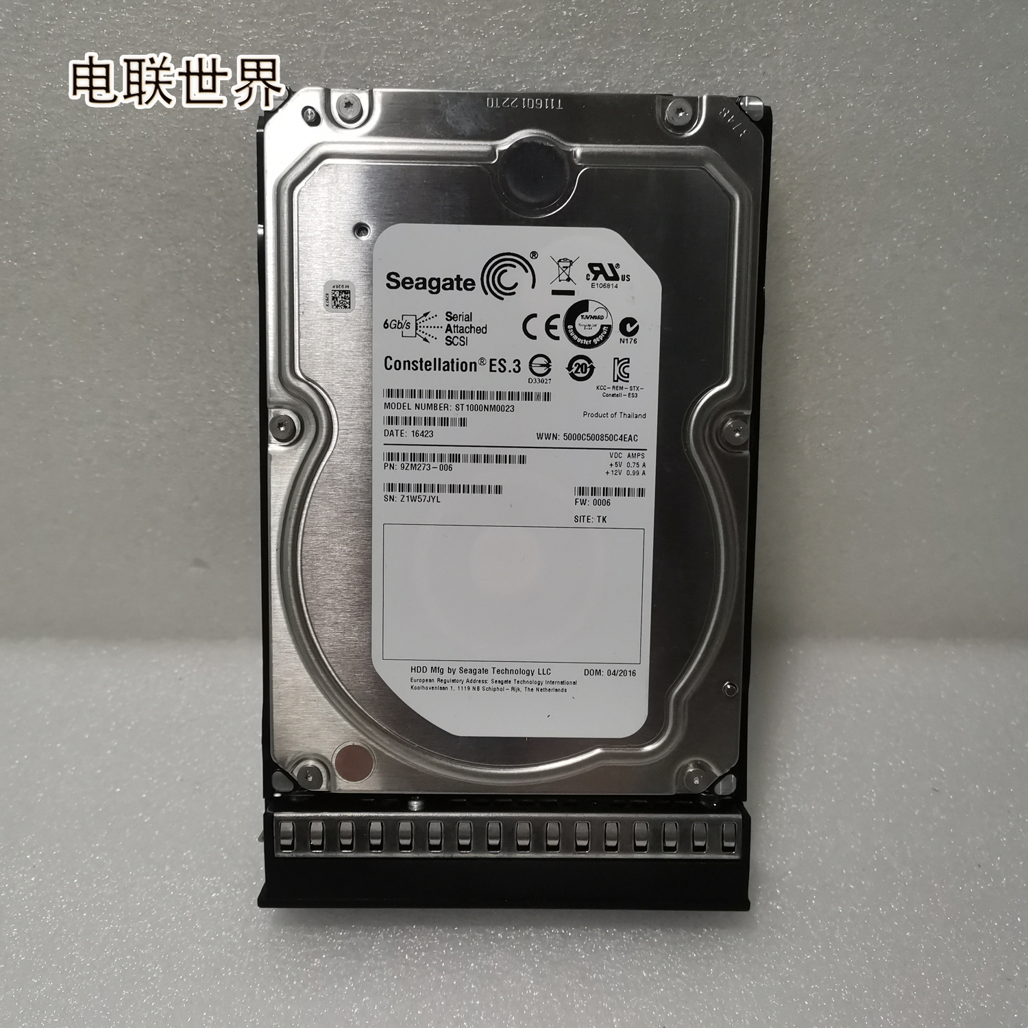希捷/st1000nm0023  9zm273-006  1tb 7.2k  3.5寸 sas硬盘