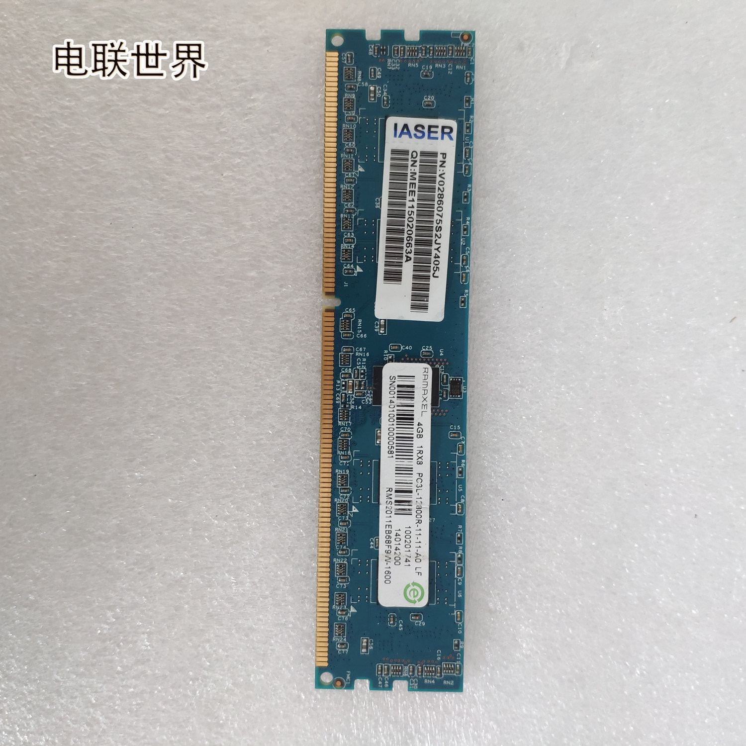 ramaxel 浪潮 4gb 1rx8 pc3l-12800r v0286075s2jy405j 原装内存