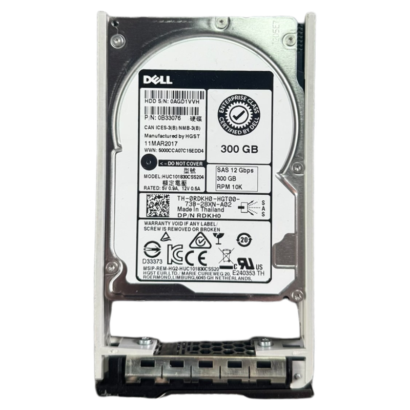 DELL HUC101830CSS204 0RDKH0 R730 300G 10K SAS 2.5 12GB 硬盘