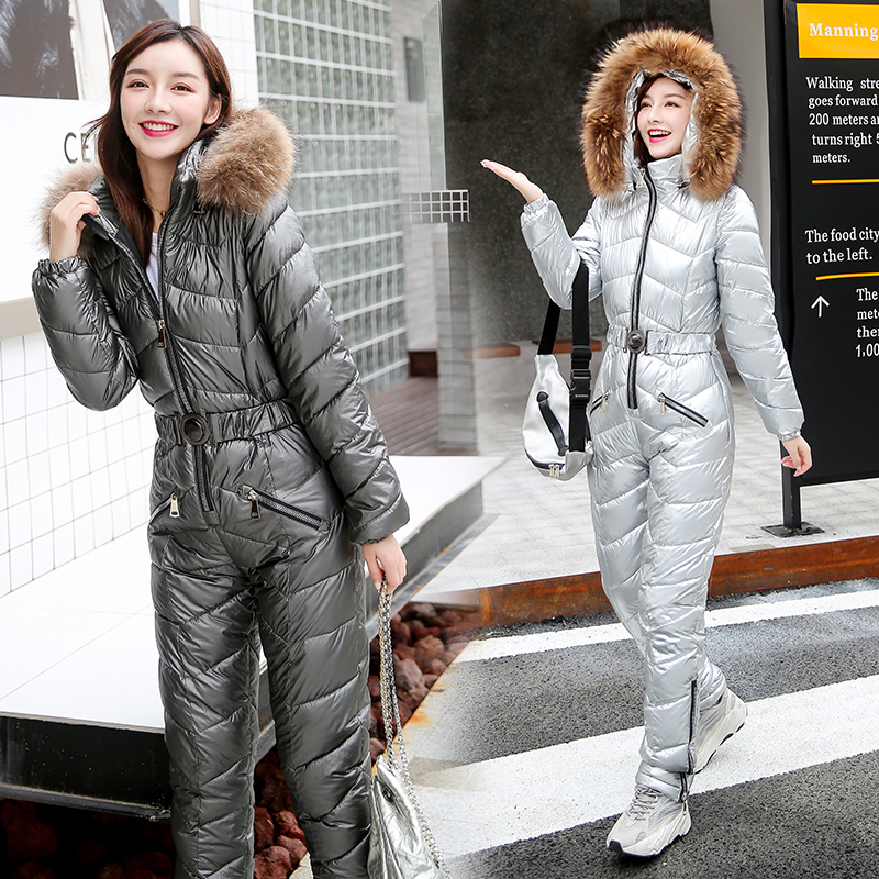 套装连体羽绒加厚保暖气质棉衣