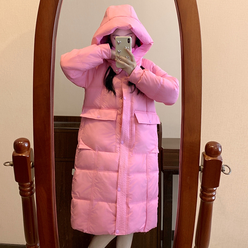 中长款过膝宽松棉衣棉服女