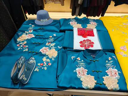 新款高档寿服女全套真丝苏绣老人装老衣冲喜百年服七件套全套配齐