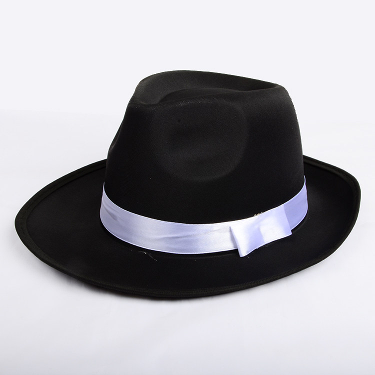 上海滩宽檐帽角色扮演表演出道具帽绅士爵士礼帽晚会舞台电影帽子