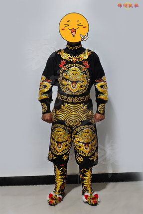 川剧变脸服装 盘龙团龙高档变脸服装 全盘金刺绣