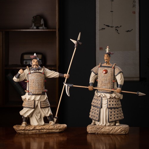 石湾公仔陶瓷摆件全新门神古典秦武将门神兵马俑陶瓷武将装饰品